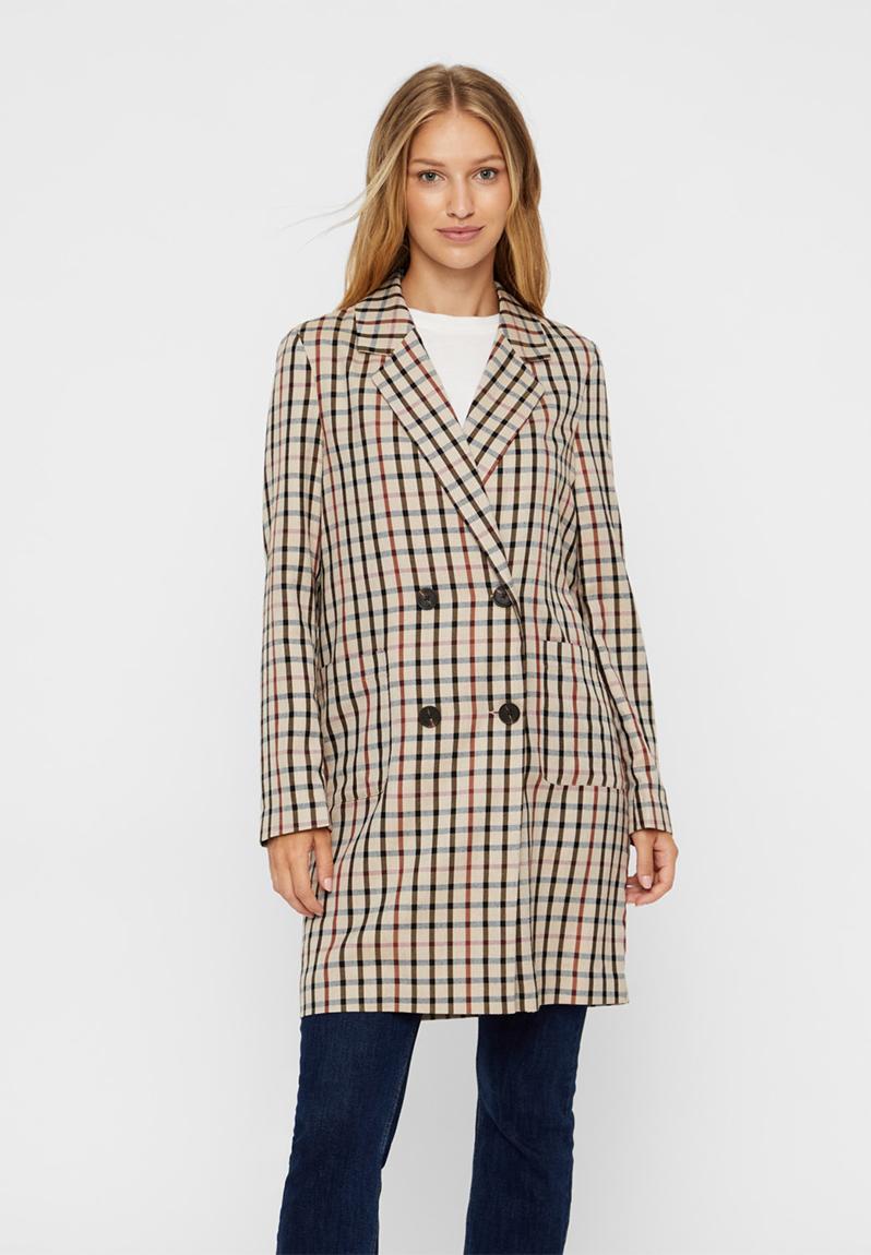 Maja check blazer - tobacco brown Vero Moda Coats | Superbalist.com