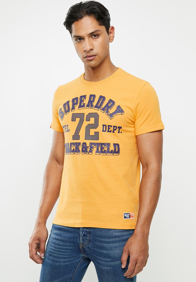 Track & field tee - golden yellow Superdry. T-Shirts & Vests ...