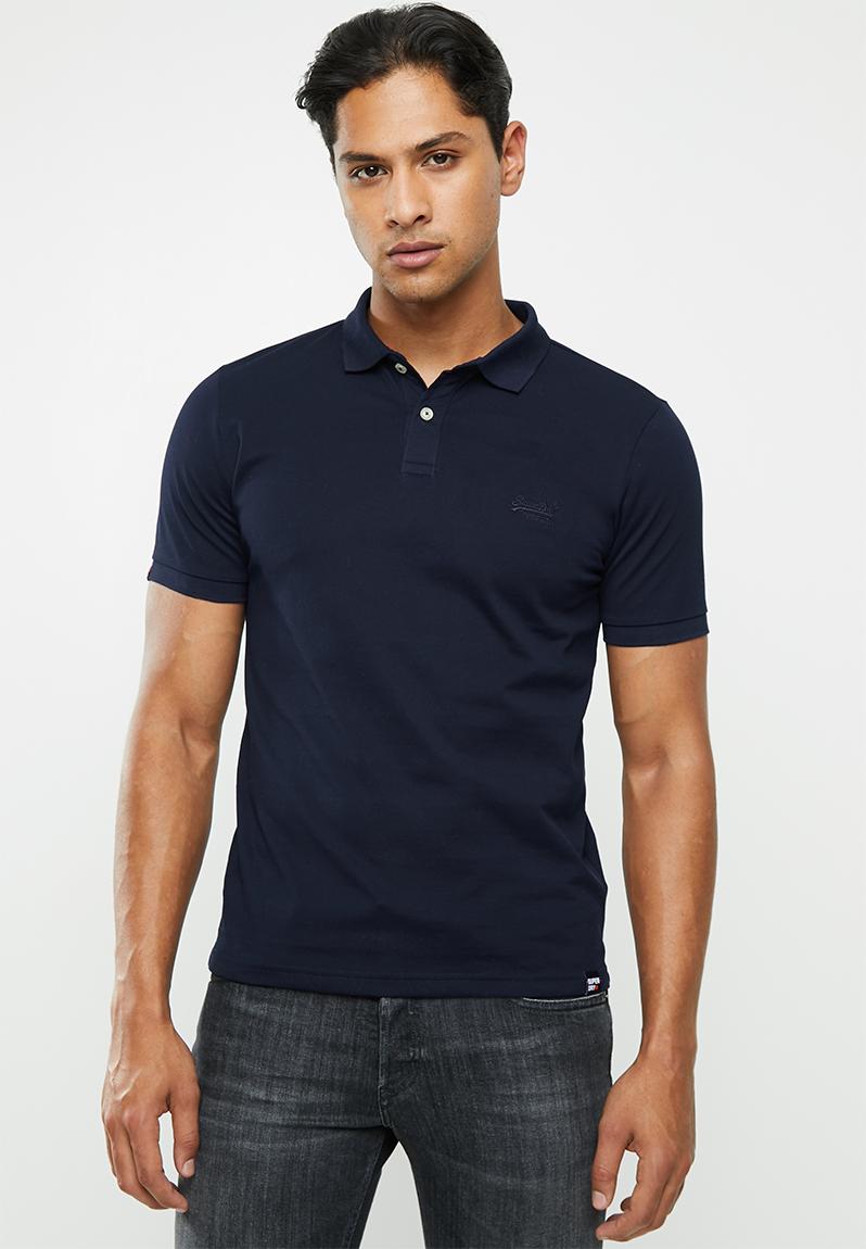 Classic lite micro pique polo - midnight navy Superdry. T-Shirts ...