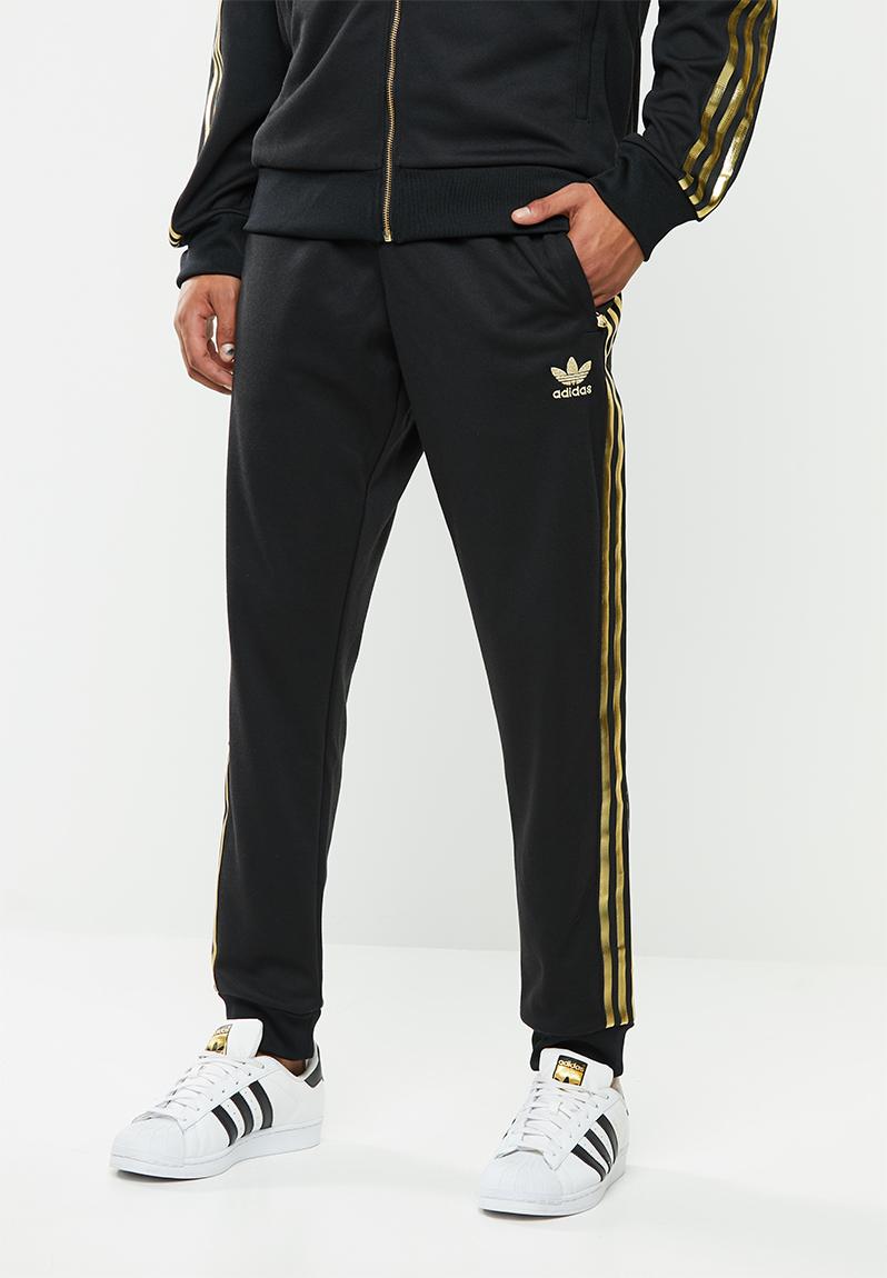 Sst50 track pant 24k - black & gold adidas Originals Sweatpants ...