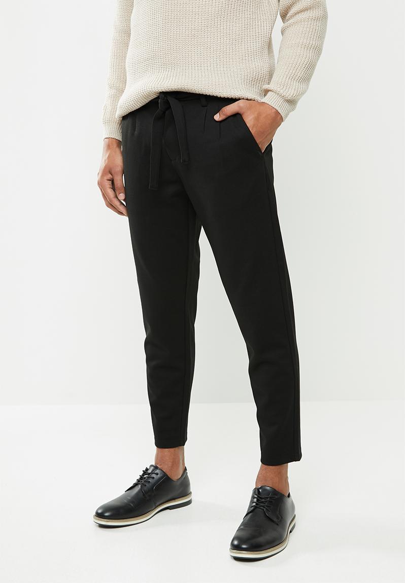 Leo gw 4189 belted pants - black Only & Sons Formal Pants | Superbalist.com