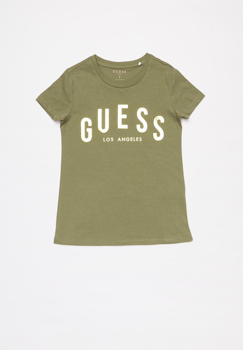 guess green shirt