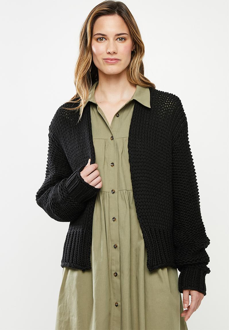 Cutloose Easy Cardi in Black main image 1