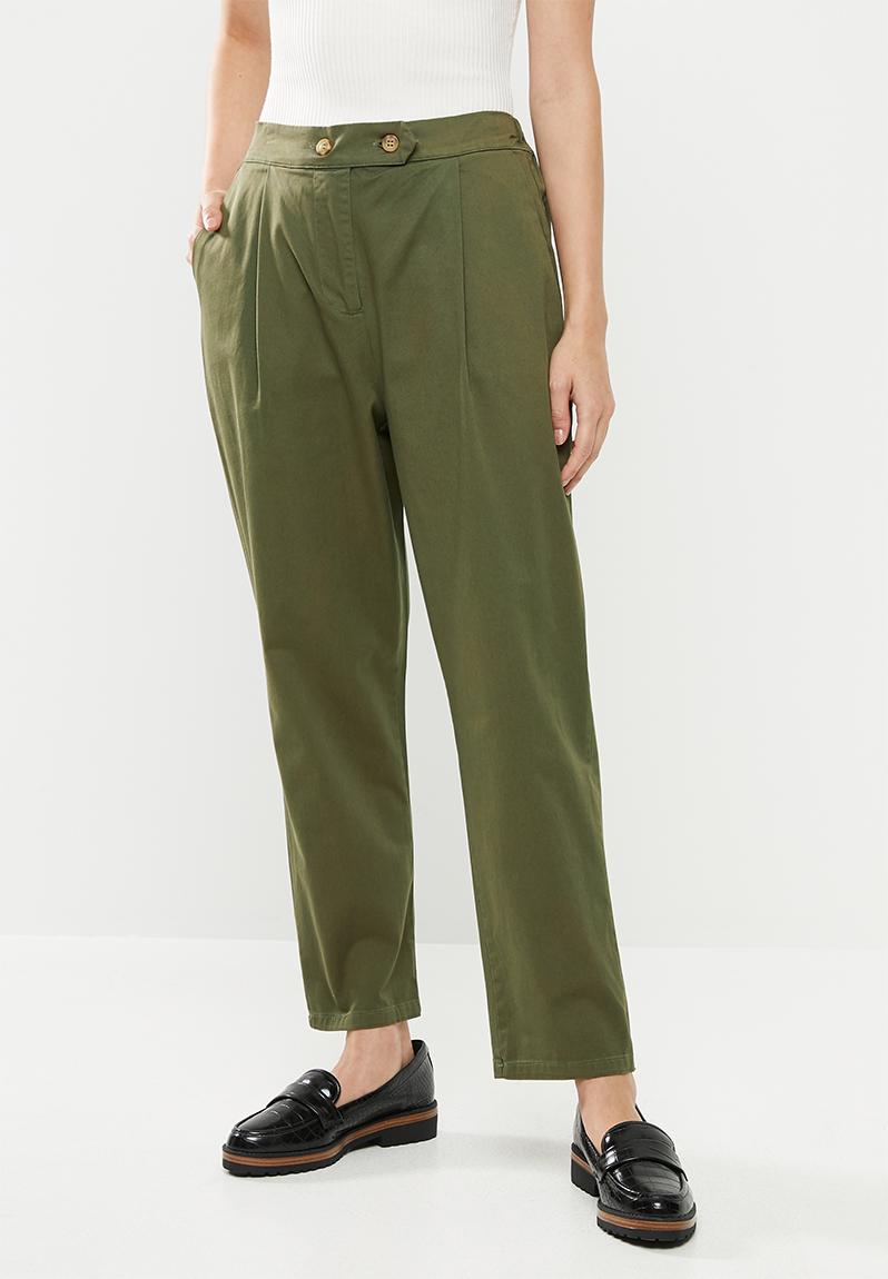 Ava tapered pants - khaki Cotton On Trousers | Superbalist.com