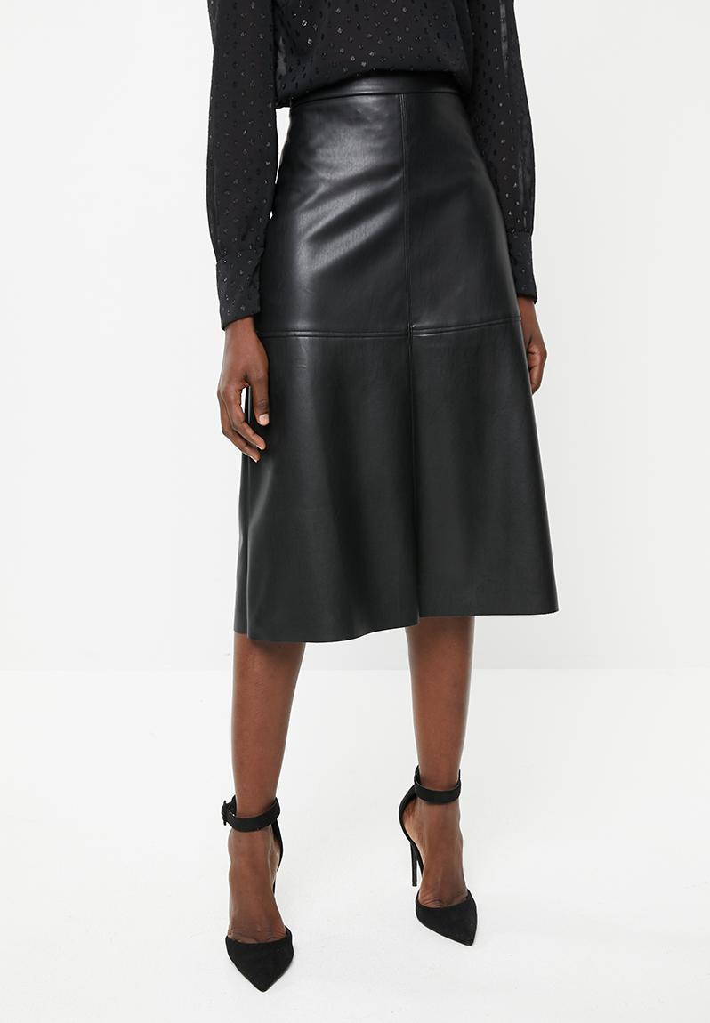 Heavy pu a-line skirt with panels MILLA Skirts | Superbalist.com