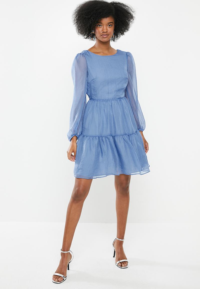 blue wrap dress Pleated with Elegance Size:18P Push Winter sale non returning Hoco Dress Inspo-Blue –