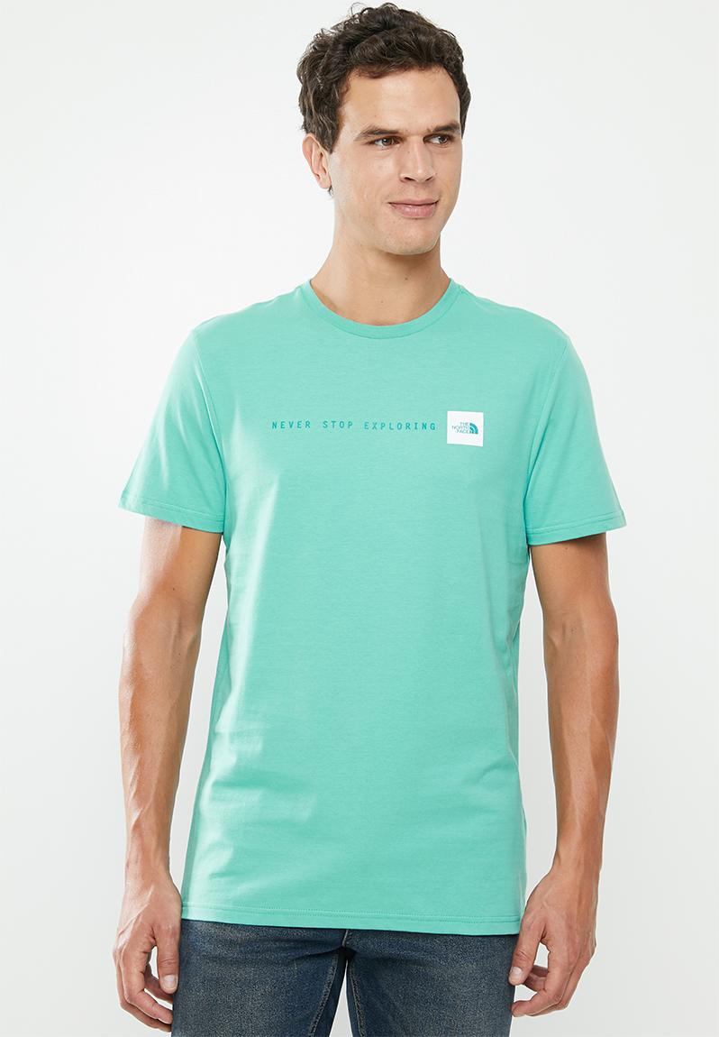 Never stop exploring short sleeve tee - lagoon The North Face T-Shirts ...