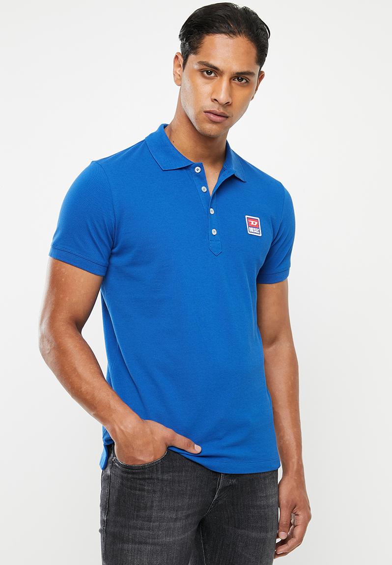 Kal patch short sleeve golfer - cobalt Diesel T-Shirts & Vests ...