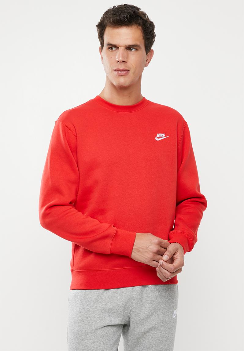 Nsw club crew sweater - university red/white Nike Hoodies, Sweats ...