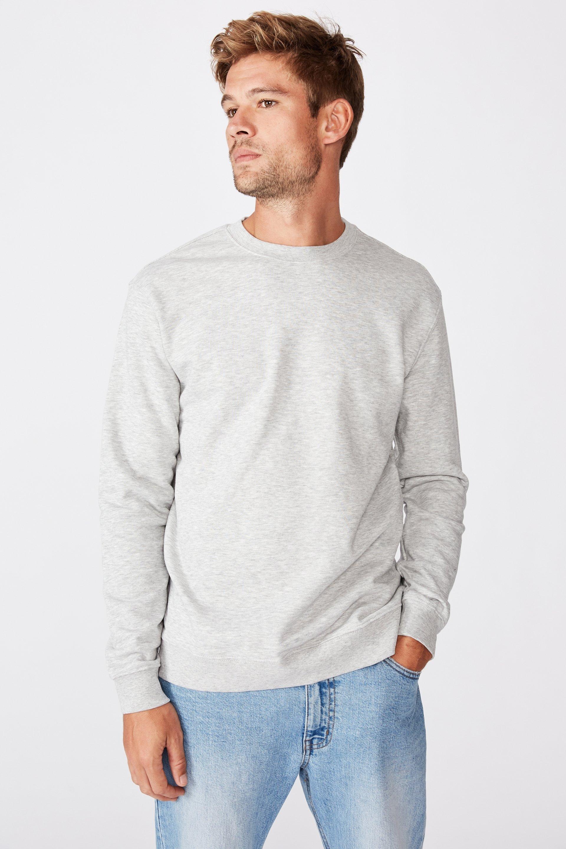 Essential crew fleece - light grey marle Cotton On Hoodies & Sweats ...