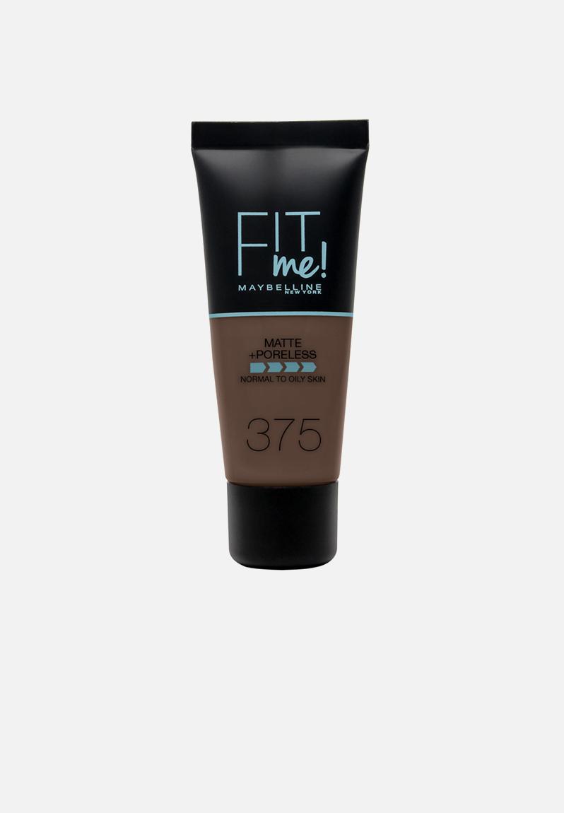 Fit Me® Matte + Poreless Foundation - 375 Java Maybelline Face ...