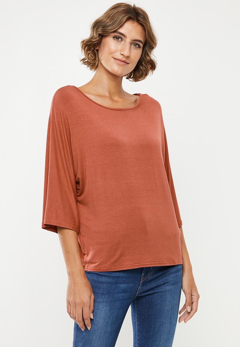Wide sleeve tee - rust edit T-Shirts, Vests & Camis | Superbalist.com