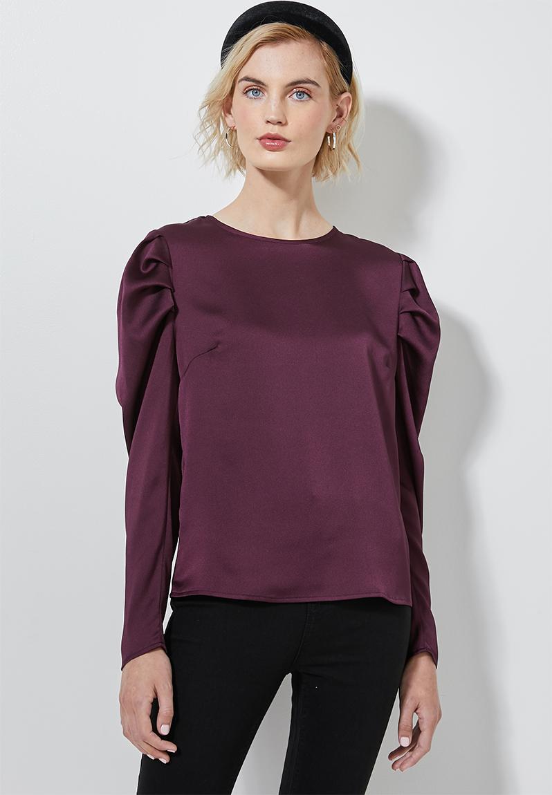 Mutton sleeve shell blouse - purple Superbalist Blouses | Superbalist.com