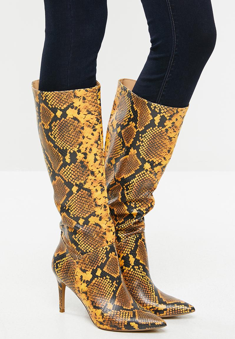 Kinga boot - yellow snake Steve Madden Boots | Superbalist.com