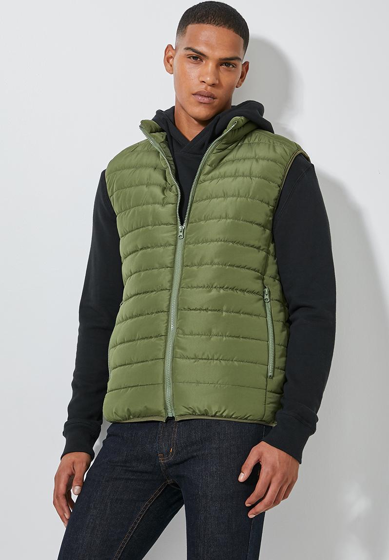 Lightweight sleeveless puffer jacket - green Superbalist Jackets ...