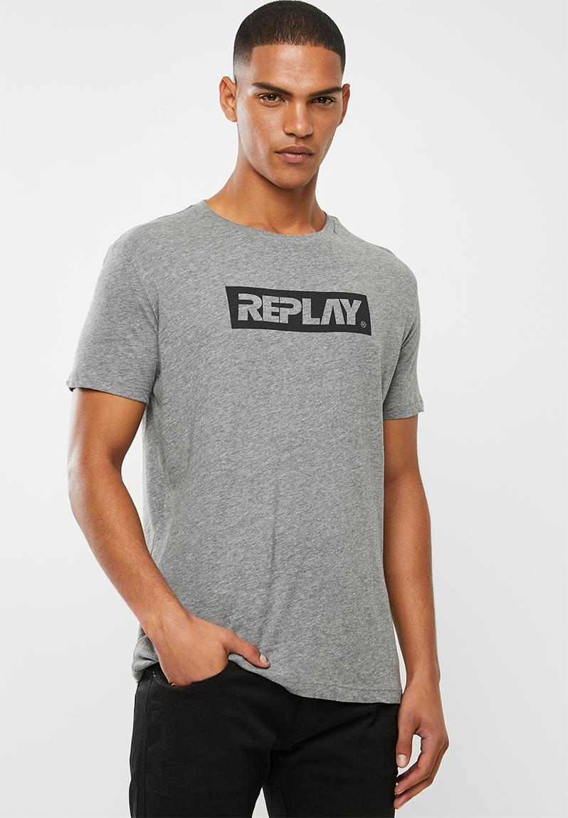 Center logo chest tee - grey Replay T-Shirts & Vests | Superbalist.com