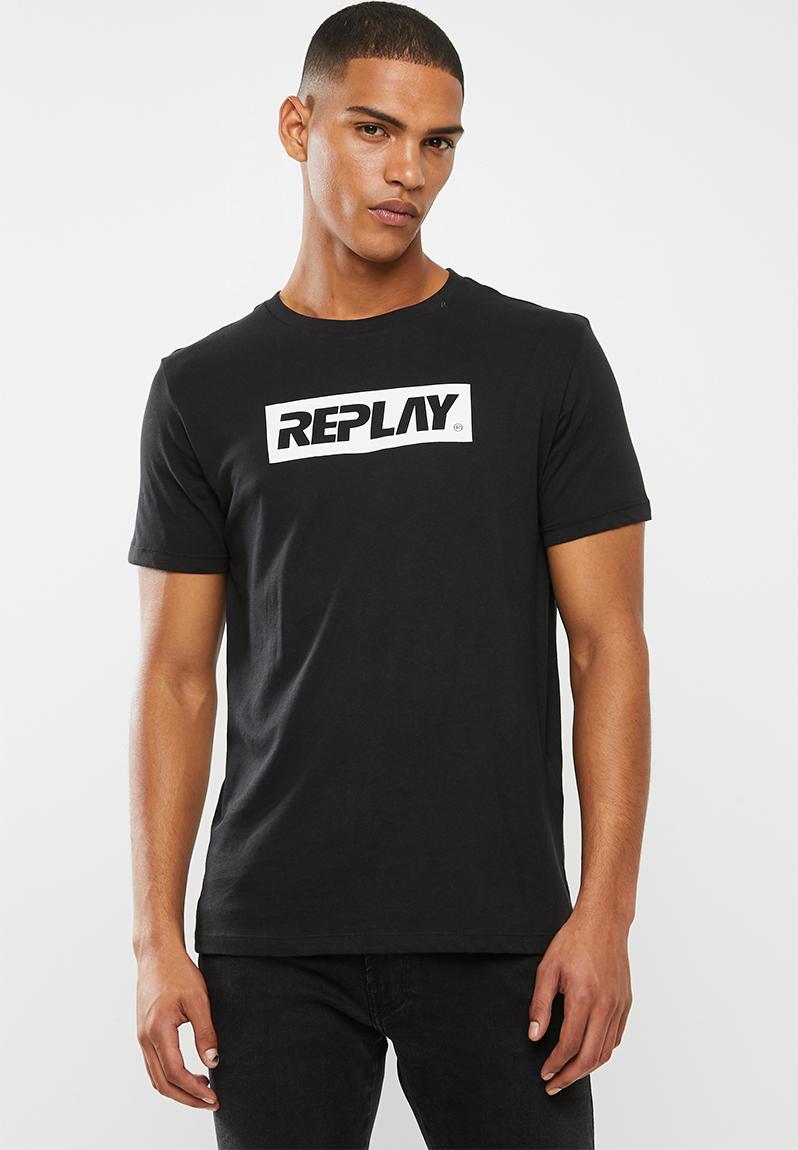 Center logo chest tee - black Replay T-Shirts & Vests | Superbalist.com