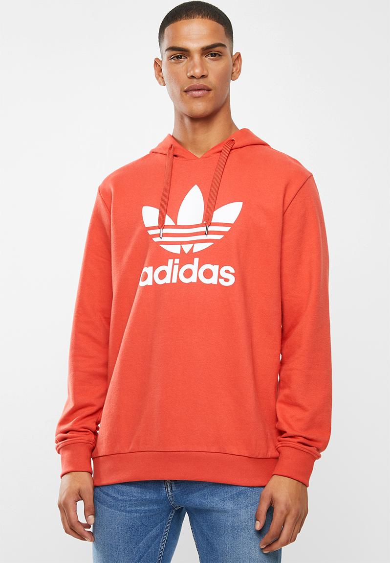 Adi trefoil hoodie - red adidas Originals Hoodies, Sweats & Jackets ...