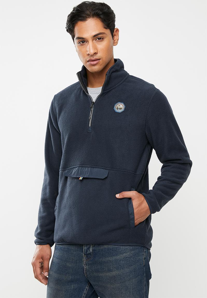 Pendleton sherpa quarter zip sweatshirt - obsidian Hurley Hoodies ...