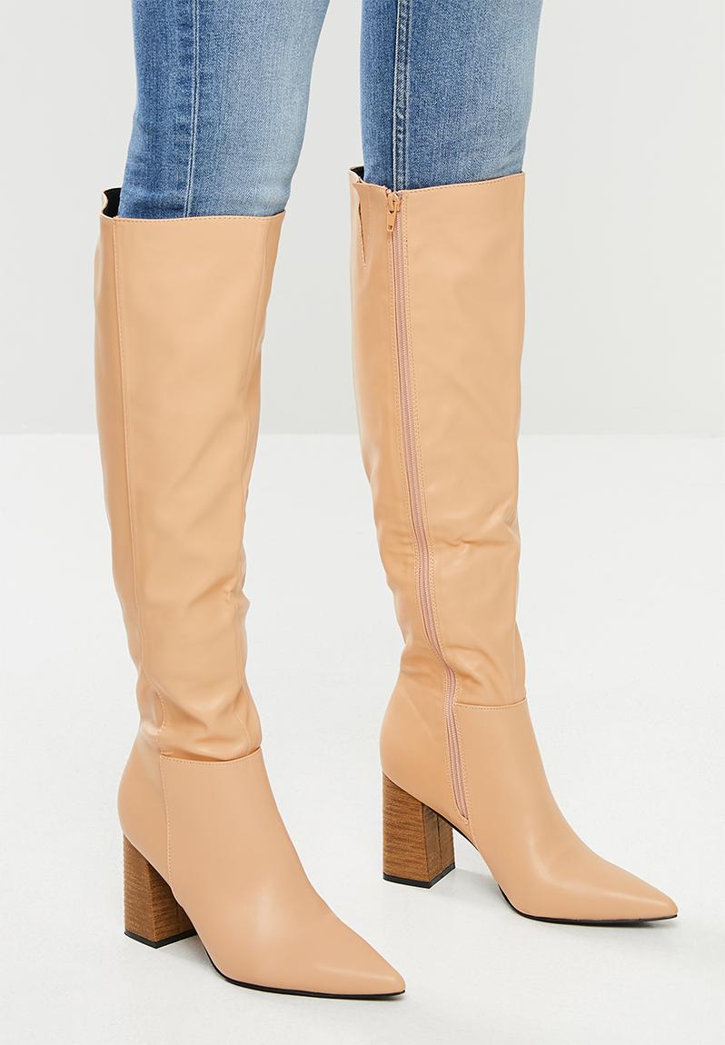 neutral knee high boots