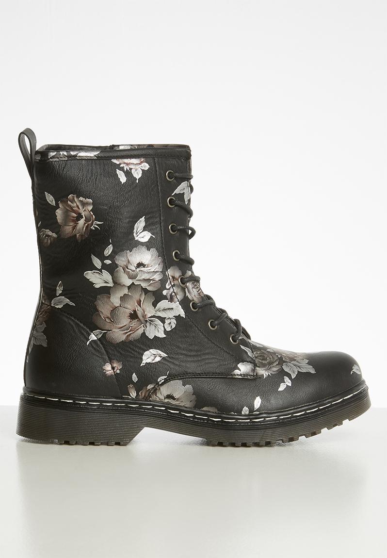 Jonty boot - black floral Footwork Boots | Superbalist.com