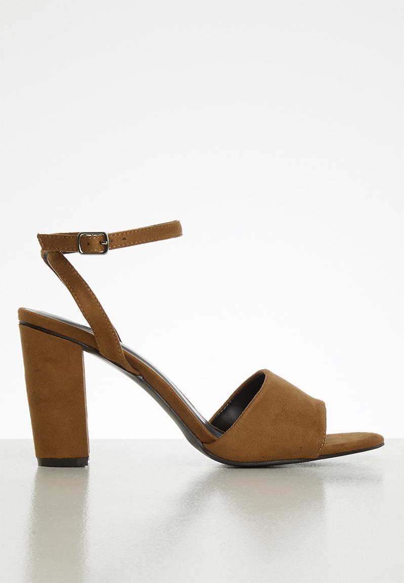 tan barely there heels
