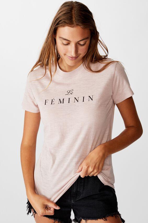 Classic Slogan T Shirt Le Feminin Burnished Lilac Cotton On T Shirts