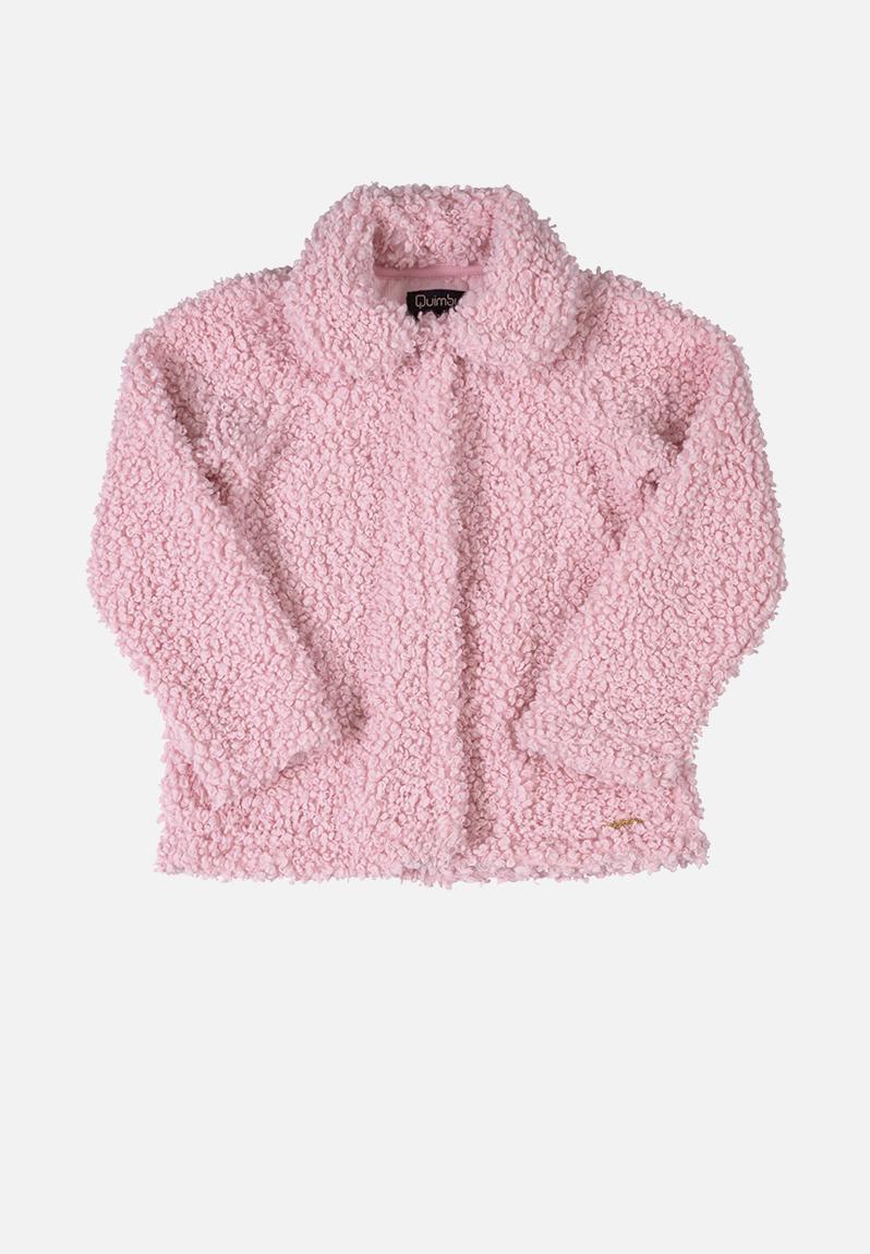 Girls teddy coat - pink Quimby Jackets & Knitwear | Superbalist.com