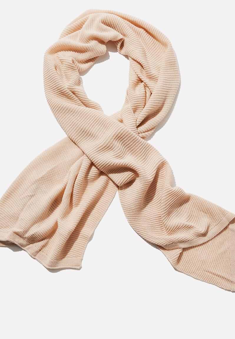 Rebecca rib knit scarf - oat marle Rubi Scarves | Superbalist.com