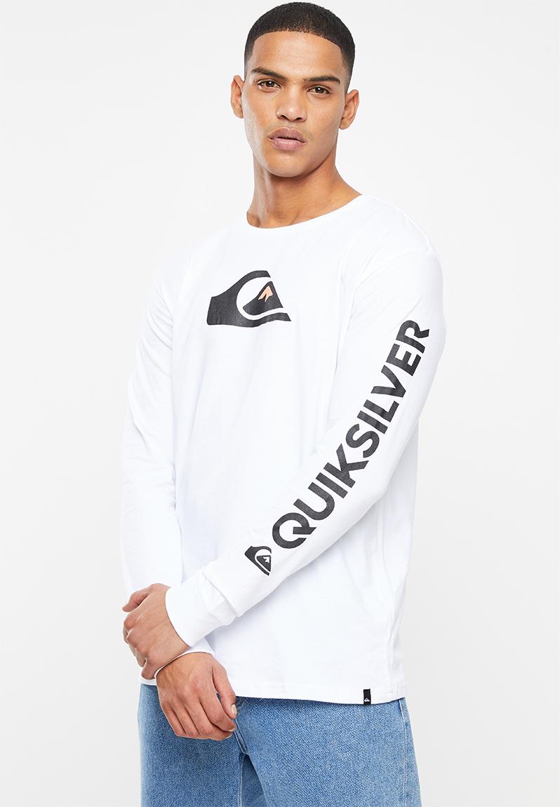 Comp logo long sleeve tee - white Quiksilver T-Shirts & Vests ...