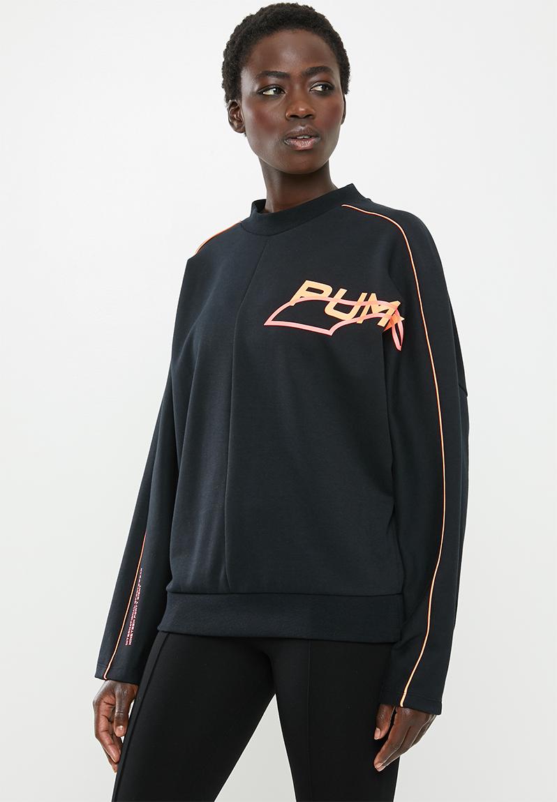 Evide crew - black and orange PUMA Hoodies, Sweats & Jackets ...