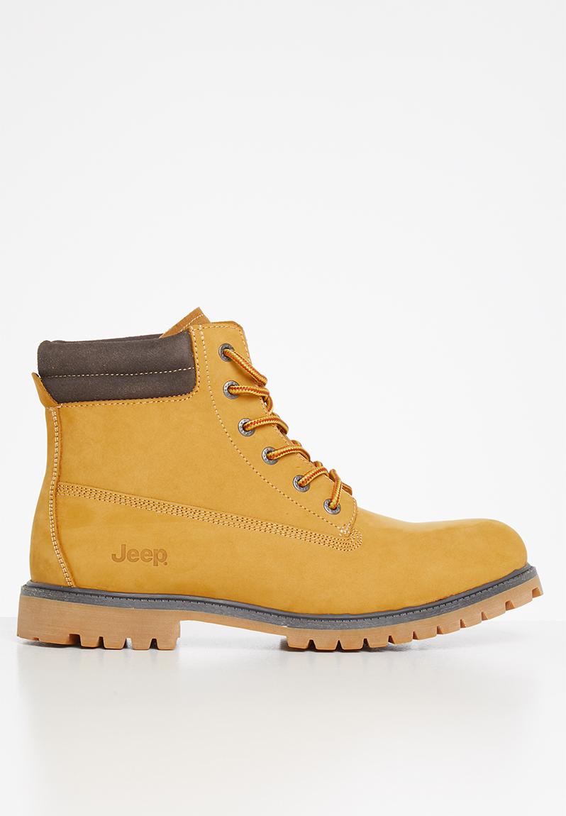 Leather ruggered boot - honey JEEP Boots | Superbalist.com