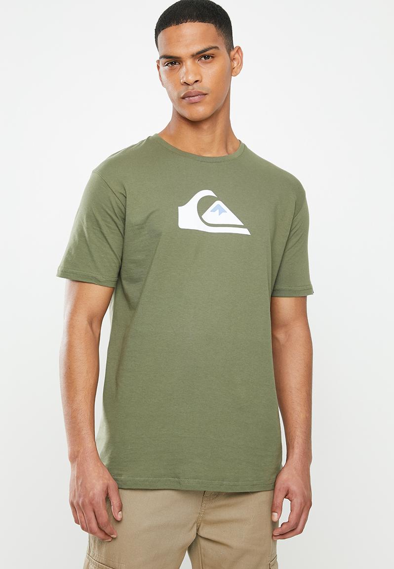 Comp logo short sleeve tee - khaki Quiksilver T-Shirts & Vests ...
