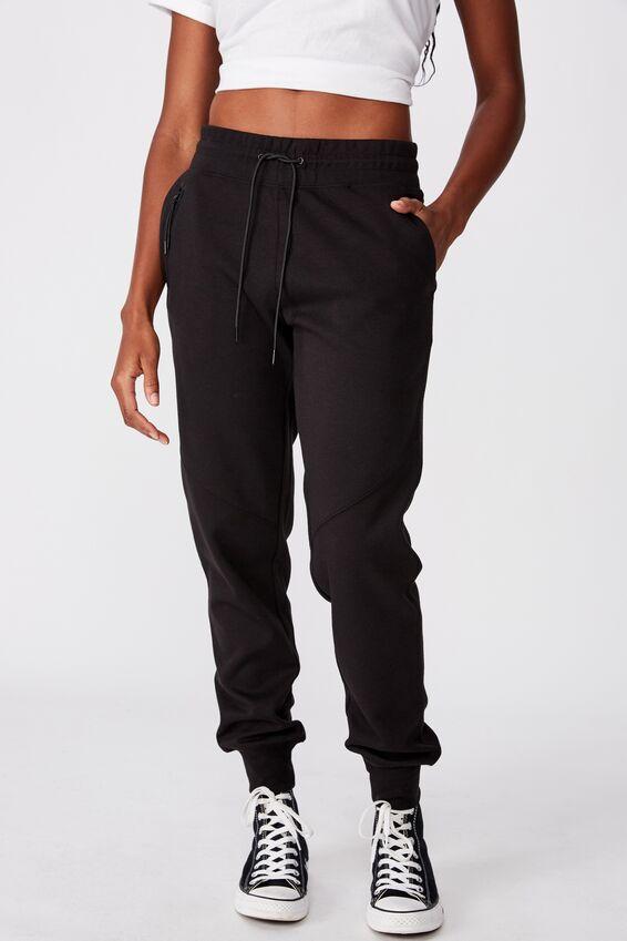 Tech zip trackpant - black Factorie Trousers | Superbalist.com