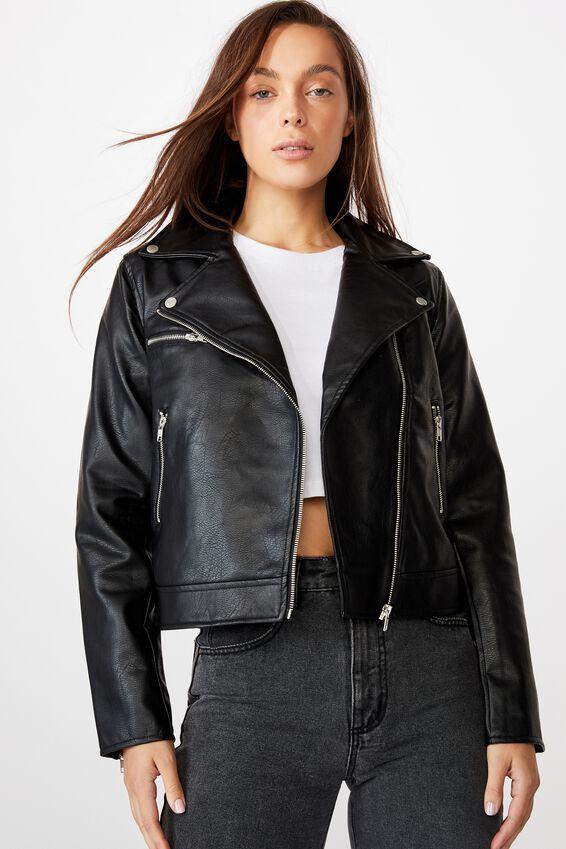 Venus cropped biker jacket - black Cotton On Jackets | Superbalist.com