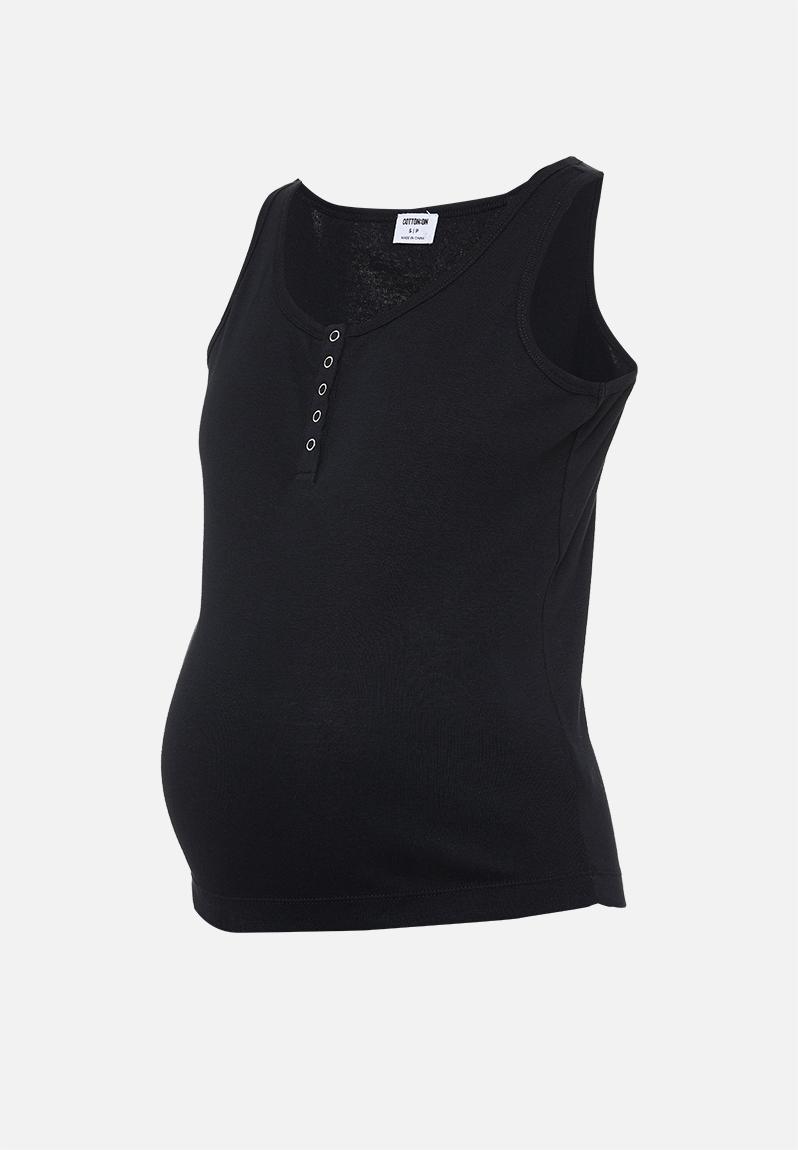 Download Maternity front placket singlet - black Cotton On Tops ...