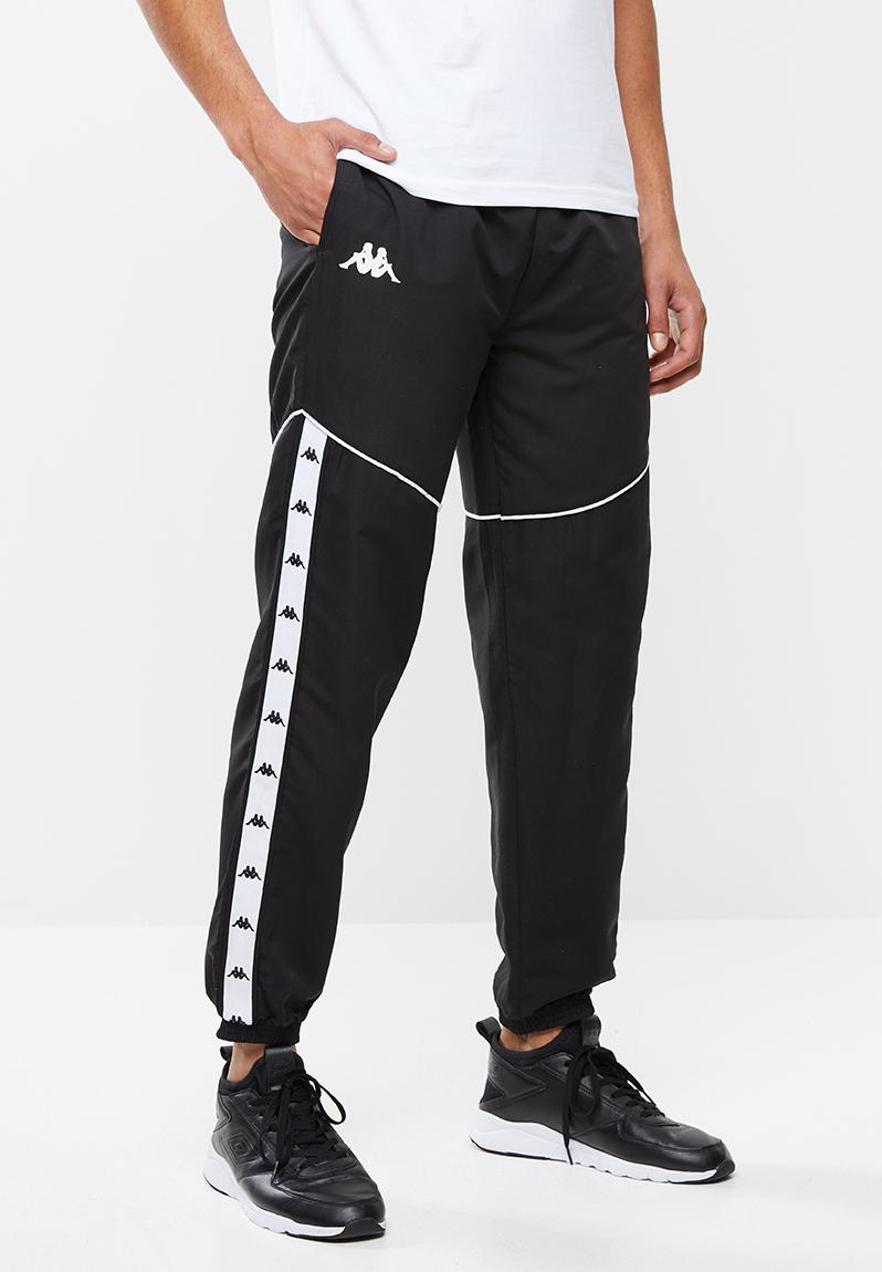 kappa pants black and white