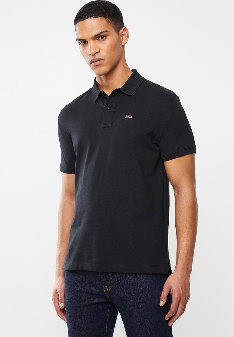 Tjm classics solid stretch polo - black Tommy Hilfiger T-Shirts & Vests ...
