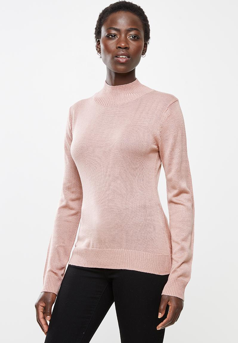 Basic knit poloneck - dusty pink edit Knitwear | Superbalist.com