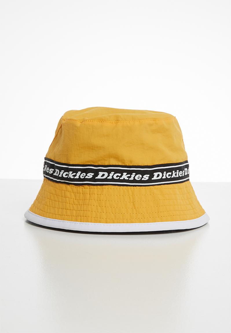 Dickies reverseable tape bucket hat - mustard/white/navy Dickies ...