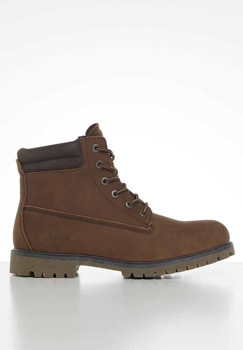 Leather ruggered boot - brown JEEP Boots | Superbalist.com