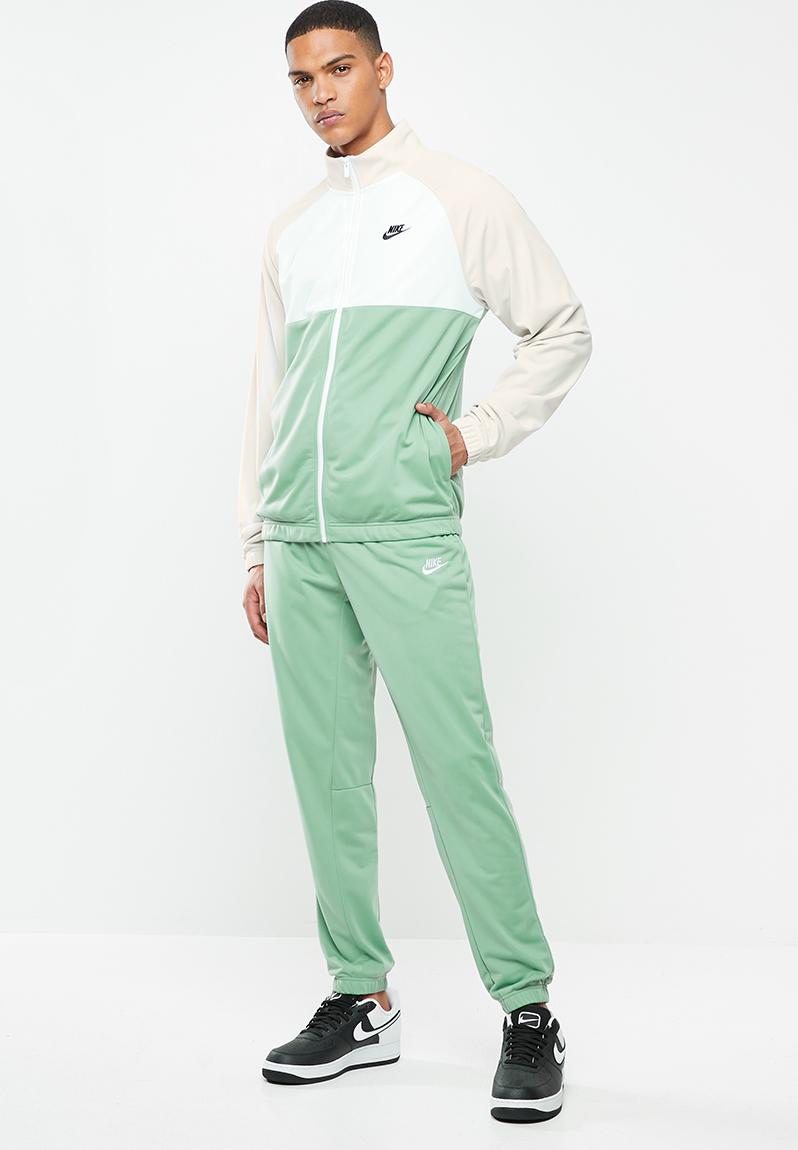 green and white nike tracksuit