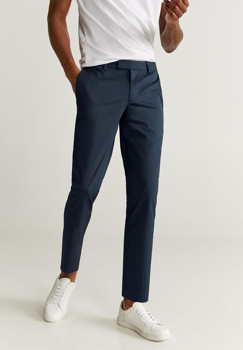 navy slim fit pants