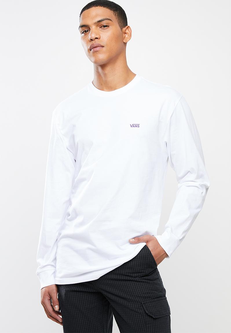 Left chest hit long sleeve tee - white/heliotrope Vans T-Shirts & Vests | Superbalist.com