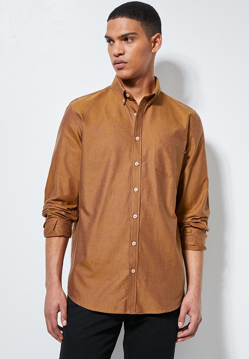 brown oxford shirt