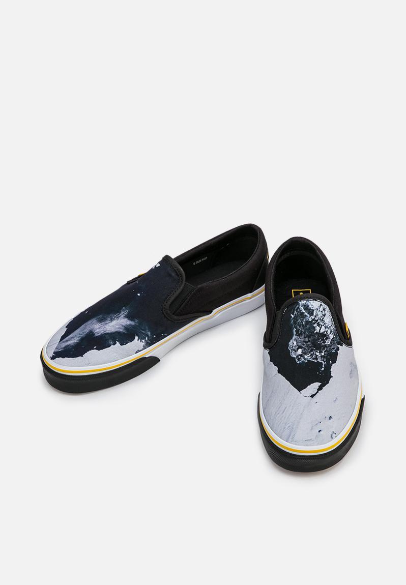 vans glacier grey leather slip ons
