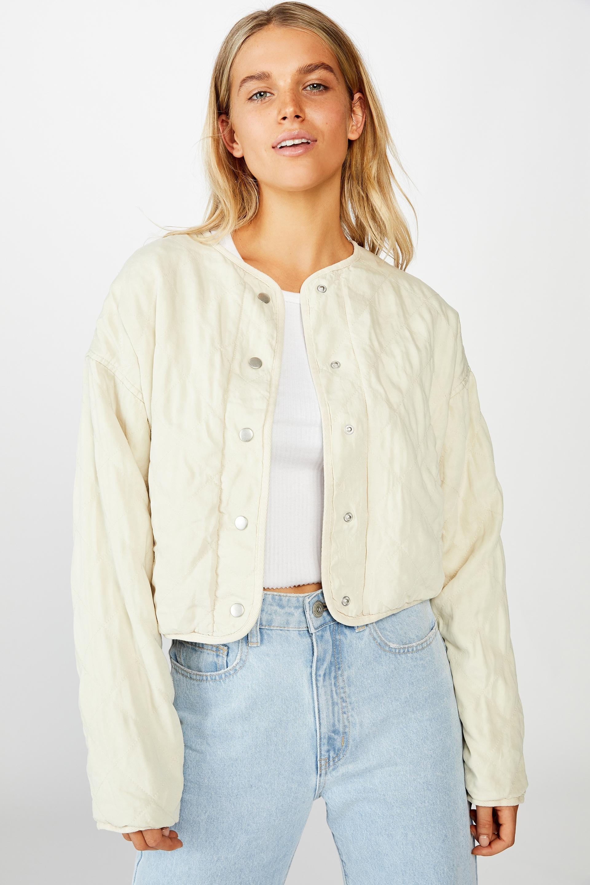 Cropped quilted bomber - moonbeam Cotton On Jackets | Superbalist.com