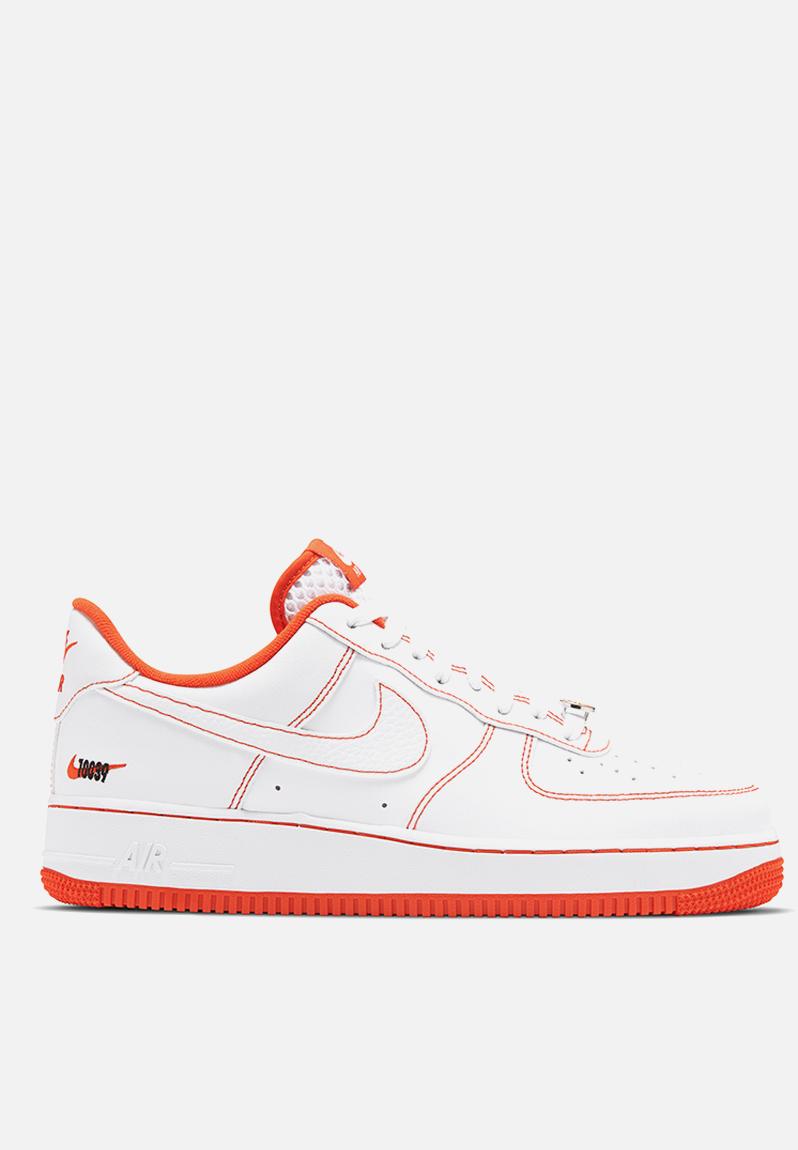 nike air force ones orange and white