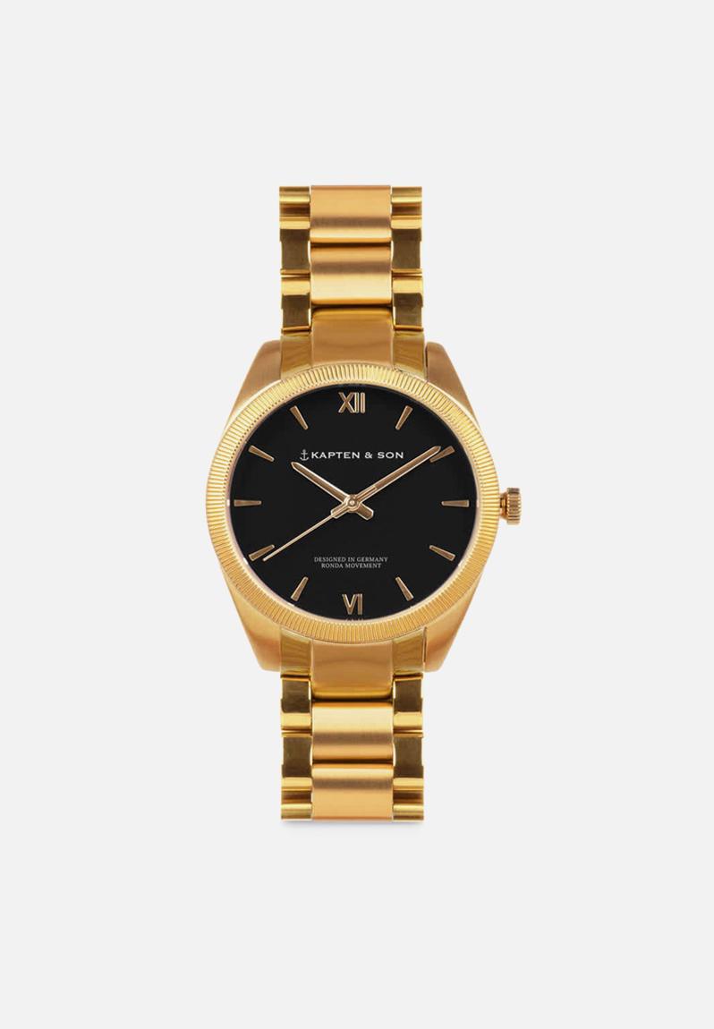 Crush - gold black steel Kapten & Son Watches | Superbalist.com