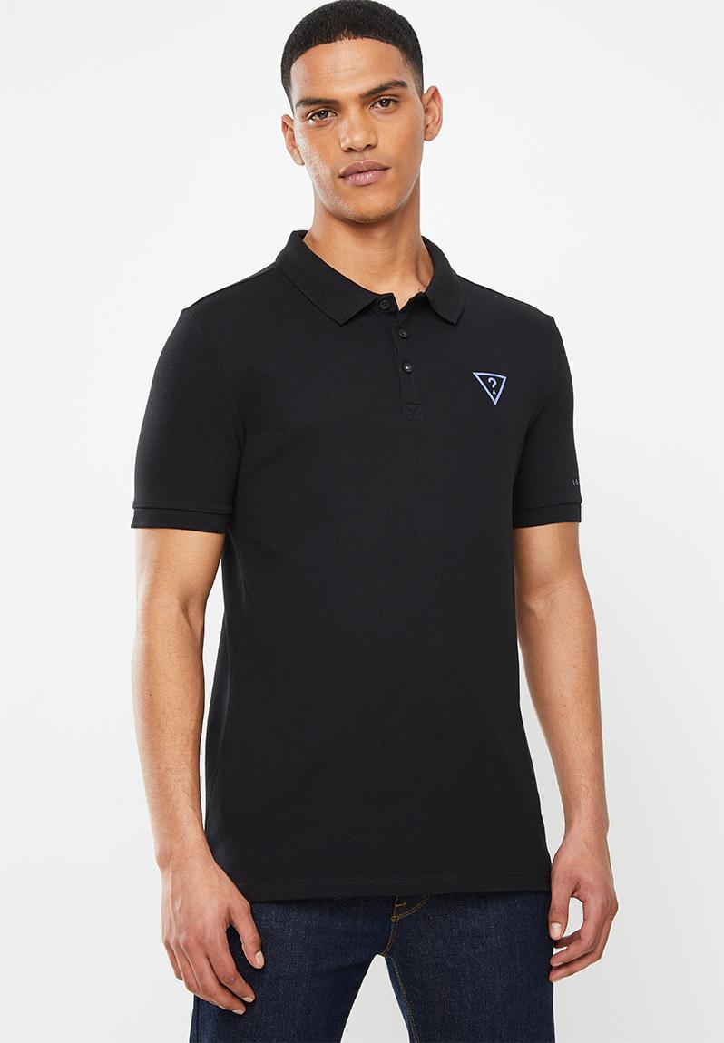 Short sleeve fashion polo - black GUESS T-Shirts & Vests | Superbalist.com